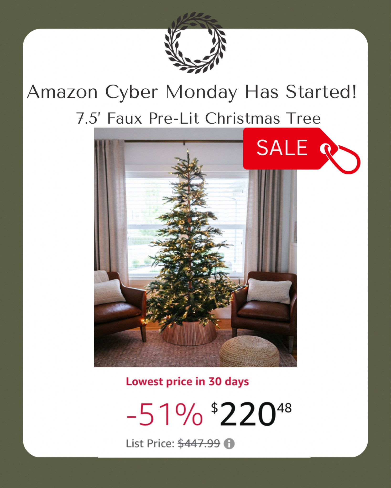 Christmas tree, Loloi area rug, Pottery Barn leather chair, holiday decor, 

#LTKCyberweek #LTKhome #LTKHoliday