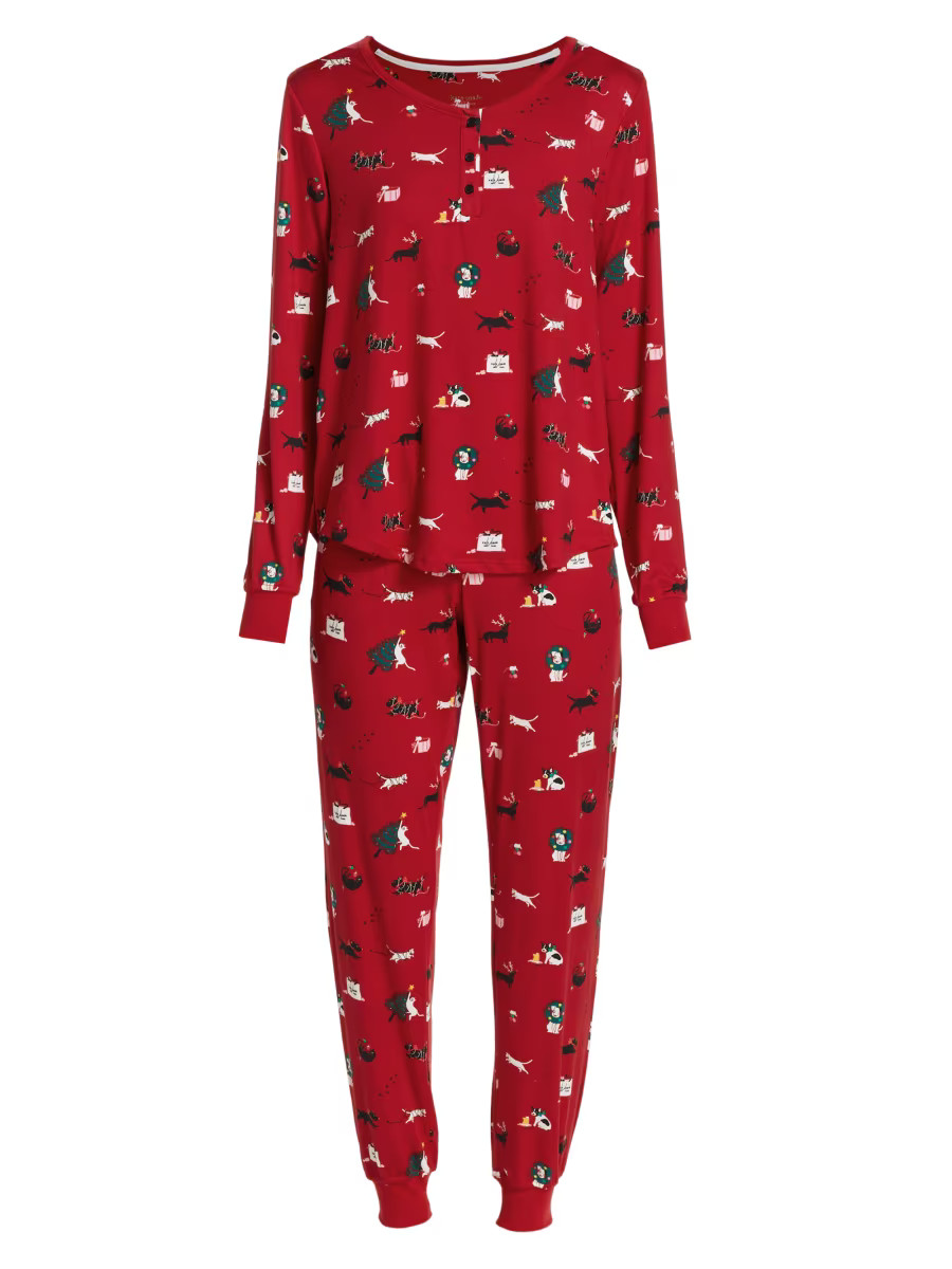 kate spade new york Printed 2-Piece Pajama Set | Saks Fifth Avenue