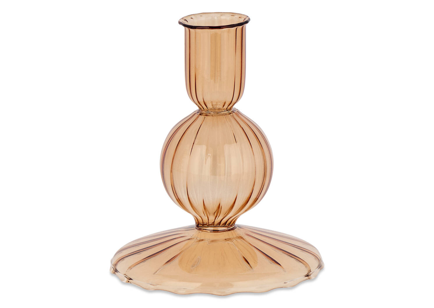 Betty Candle Holder Small Amber | Urban Barn