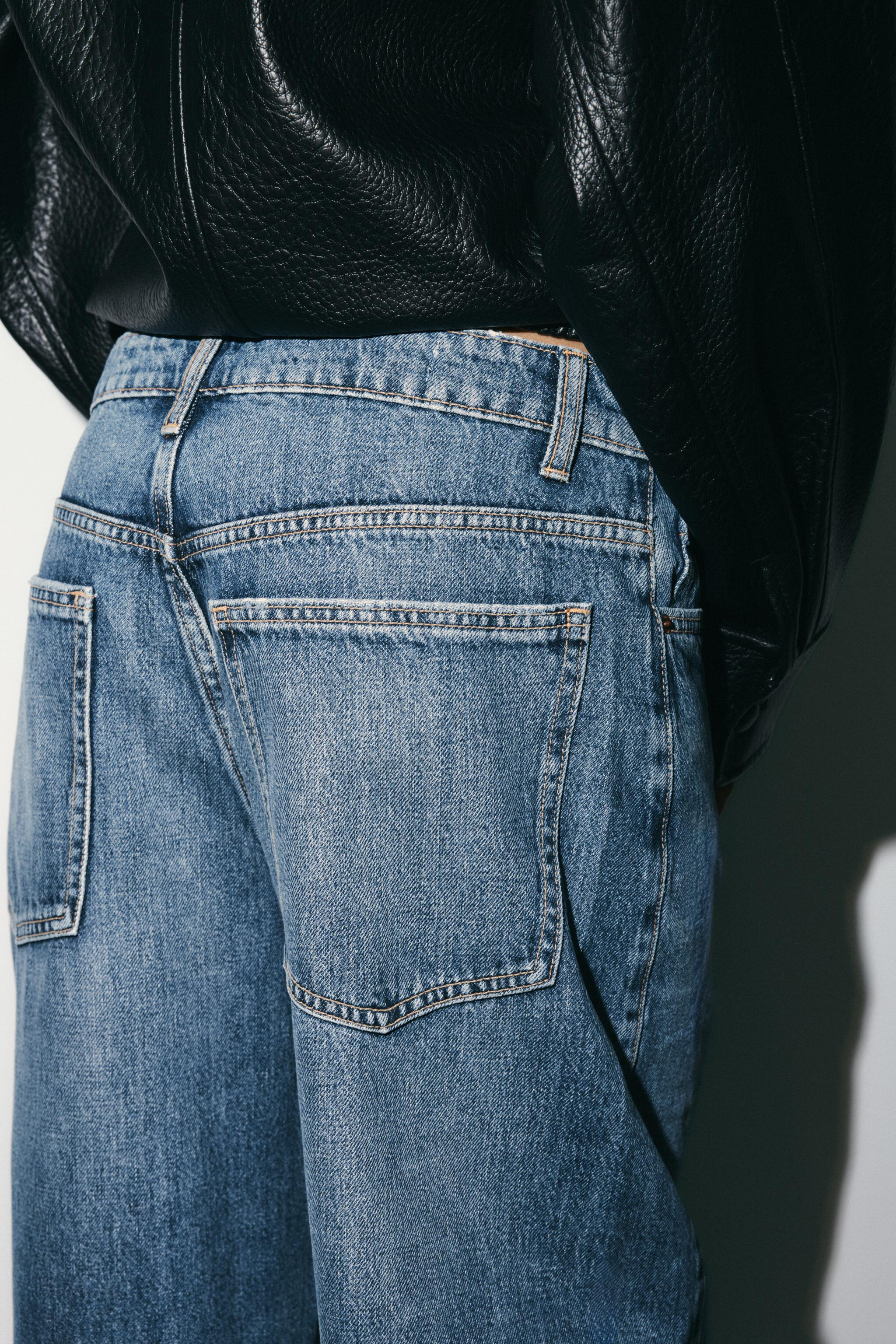 TRF BAGGY BARREL MID-WAIST JEANS | Zara UK