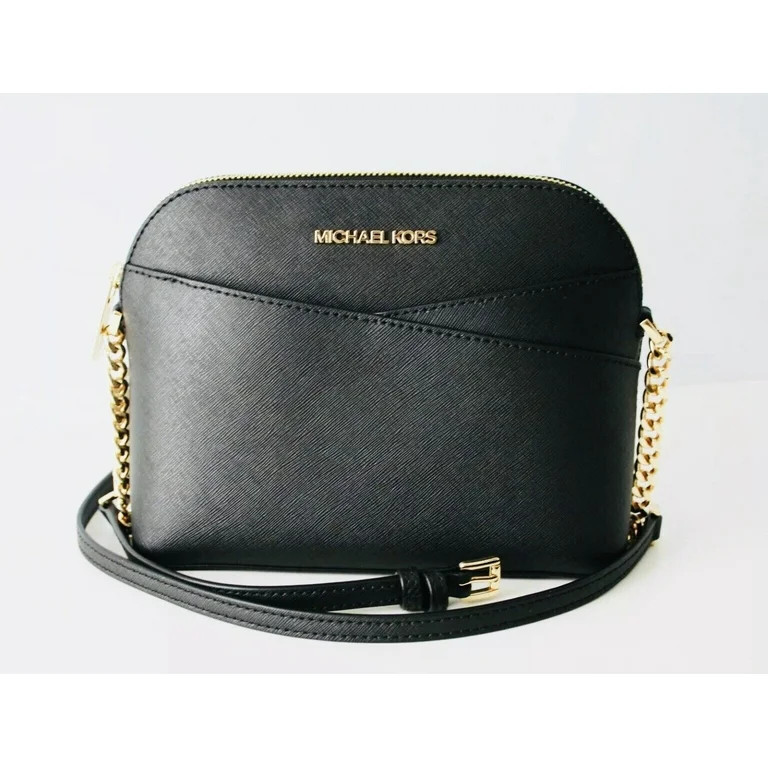Michael Kors Jet Set Medium Black X Cross Dome Crossbody | Walmart (US)