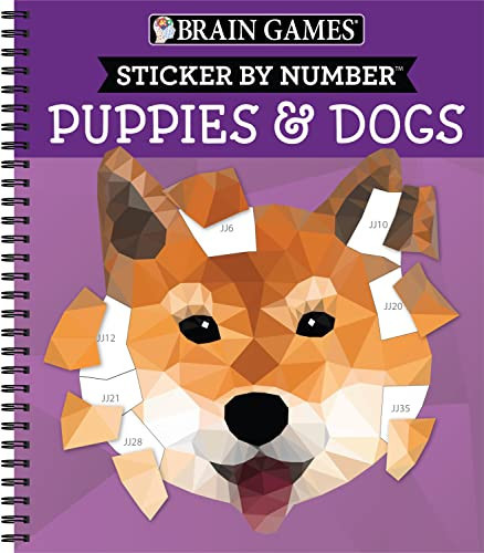 Brain Games - Sticker by Number: Puppies & Dogs - 2 Books in 1 (42 Images to Sticker) | Amazon (US)