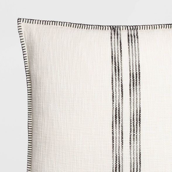 Oversize Square Woven Stripe Pillow - Threshold™ | Target