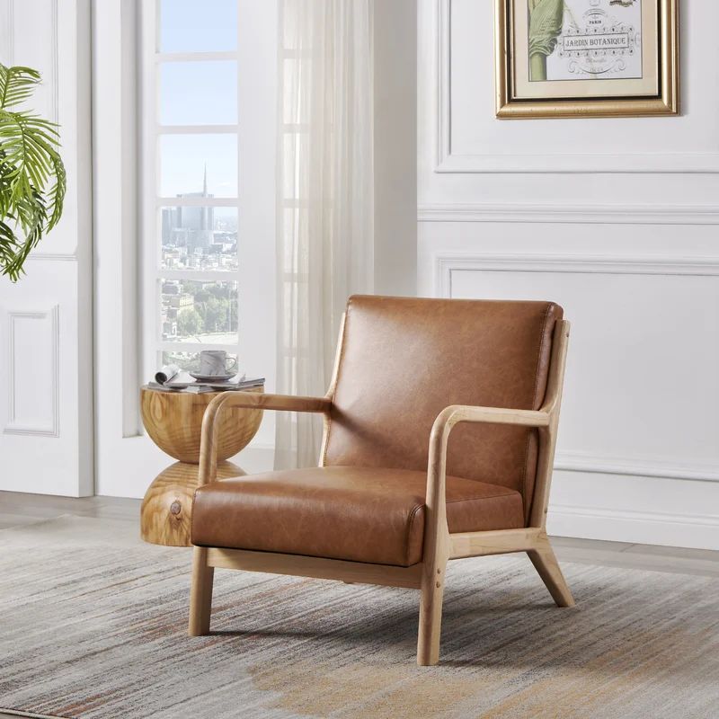 Barrick Faux Leather Armchair | Wayfair North America