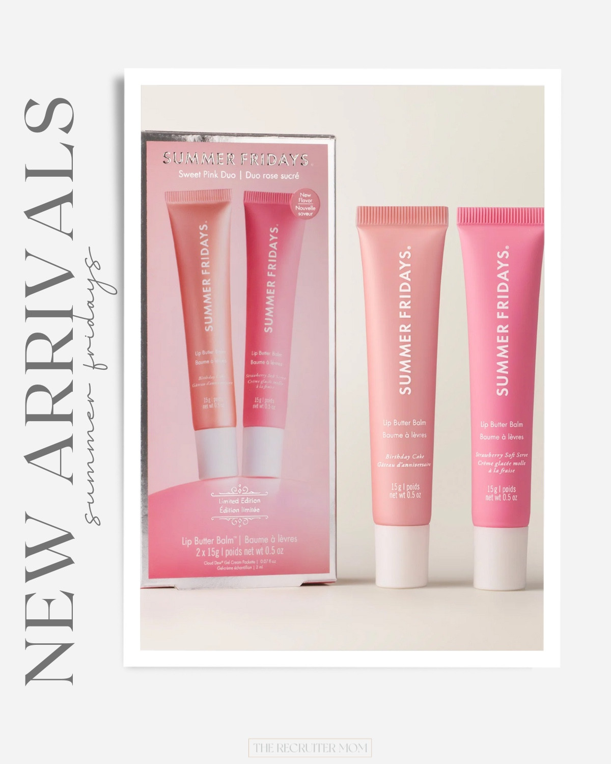 New Arrival at Sephora Summer Fridays Sweet Pink Duo with Birthday Cake + Strawberry Soft Serve Lip Butter Balm 

 

#LTKmorningroutine #LTKselfcare #LTKBeauty