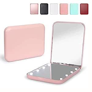 Amazon.com: Kintion Pocket Mirror, 1X/3X Magnification LED Compact Travel Makeup Mirror, Compact ... | Amazon (US)