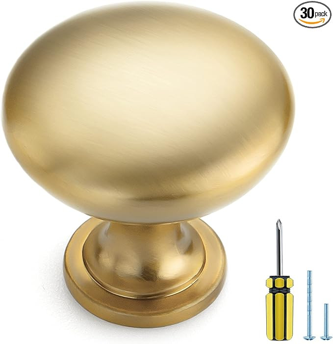 Ravinte 30 Pack Gold Cabinet Hardware Zinc Cabinet Door Knobs Drawer Knobs Kitchen Cabinet Knobs ... | Amazon (US)