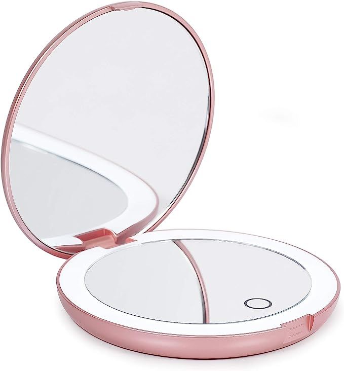 LUNA London LED Compact Mirror 2.0 | 7X Magnification, 3 Colour Lights, USB Rechargeable, Portabl... | Amazon (US)
