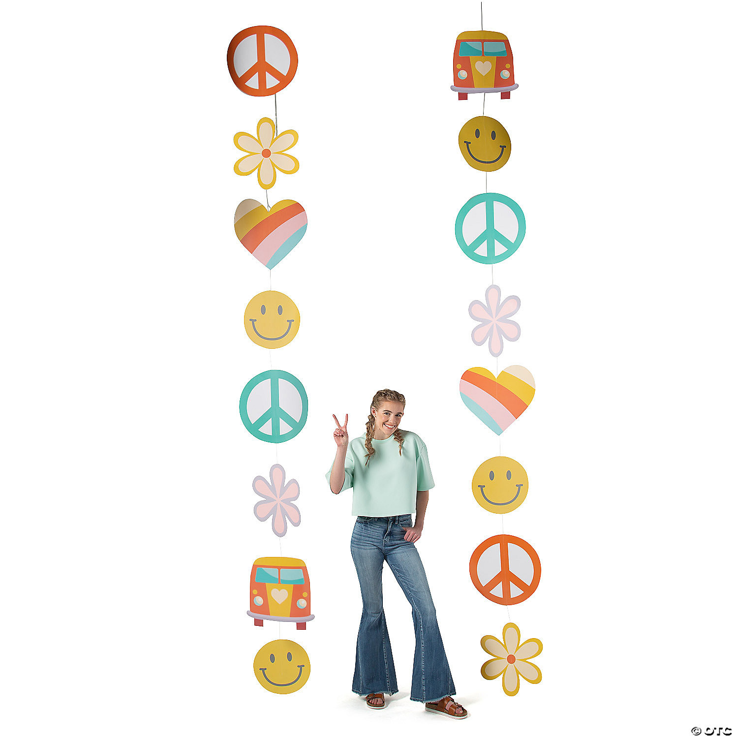 Groovy Party Icons Hanging Decorations - 2 Pc. | Oriental Trading Company