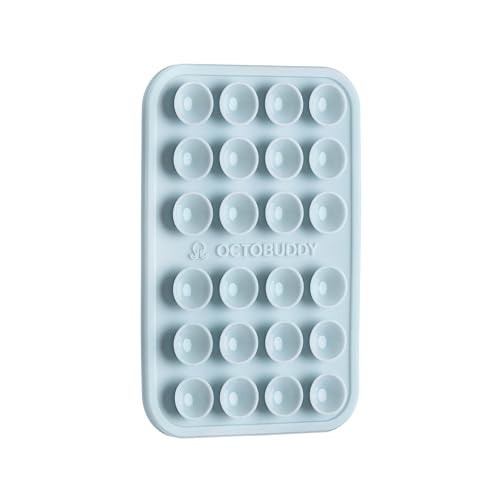 OCTOBUDDY Classic - Silicone Suction Phone Case Adhesive Mount - Hands-Free, Strong Grip Holder for Selfies & Videos - iPhone & Android Compatible - 2.25″ x 3.25″, Baby Blue | Amazon (US)