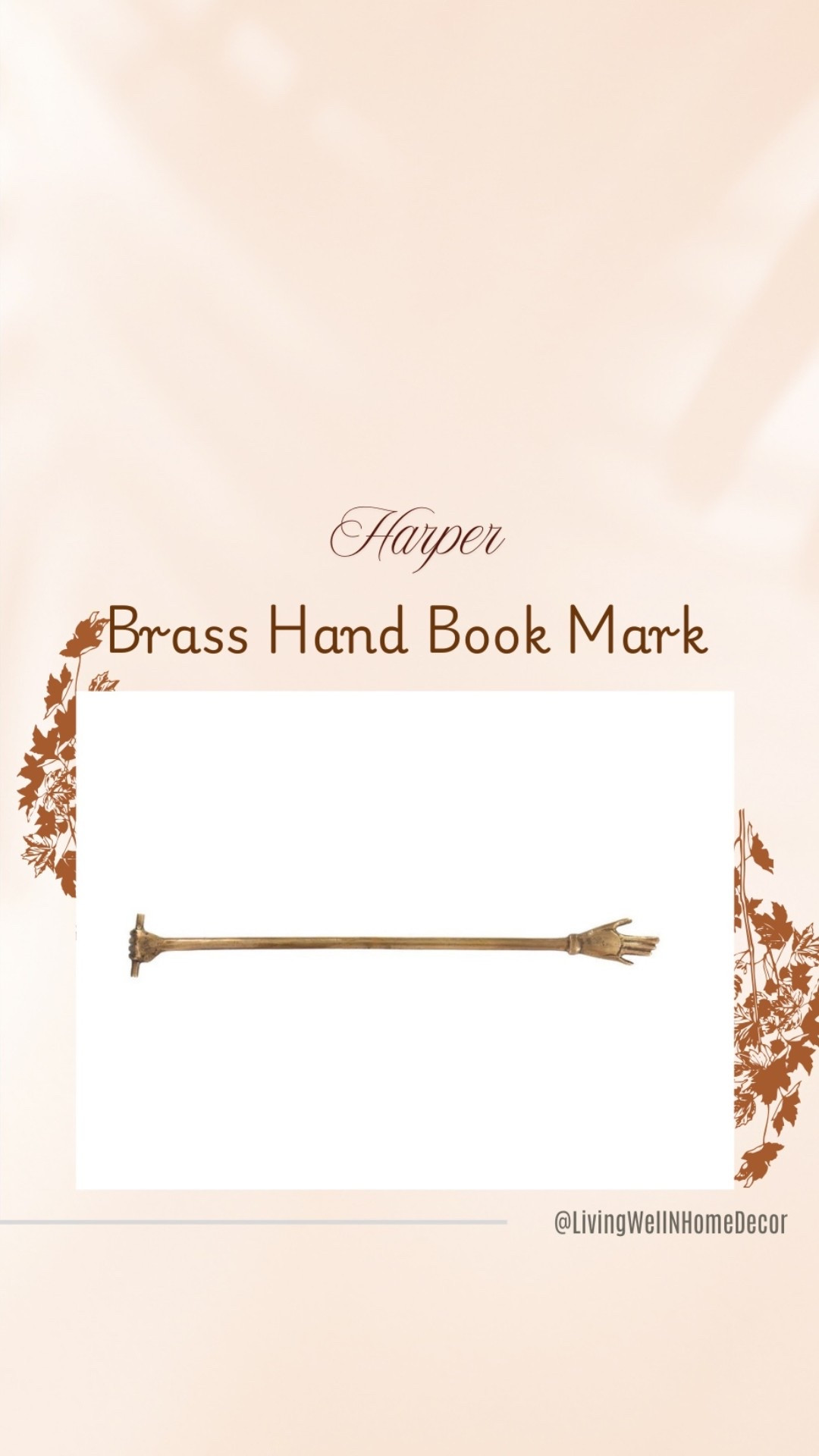 Crafted entirely from brass and finished in an antiqued tone, this bookmark styles well in the spine of an open book or along a bookshelf. 
Found it on Alice Lane Home! 

#LTKFindsUnder50 #LTKFallSale #LTKHome