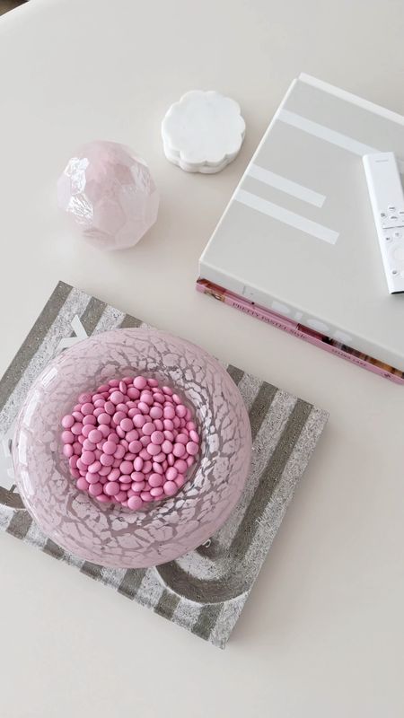 the prettiest candy dish and a way to add a little pink and pastels for spring 🌸 

#LTKSpringSale #LTKhome #LTKSeasonal
