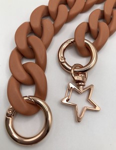 Chunky chain acrylic rubber coated link strap for bag, star, Burnt Orange 60cm  | eBay | eBay CA