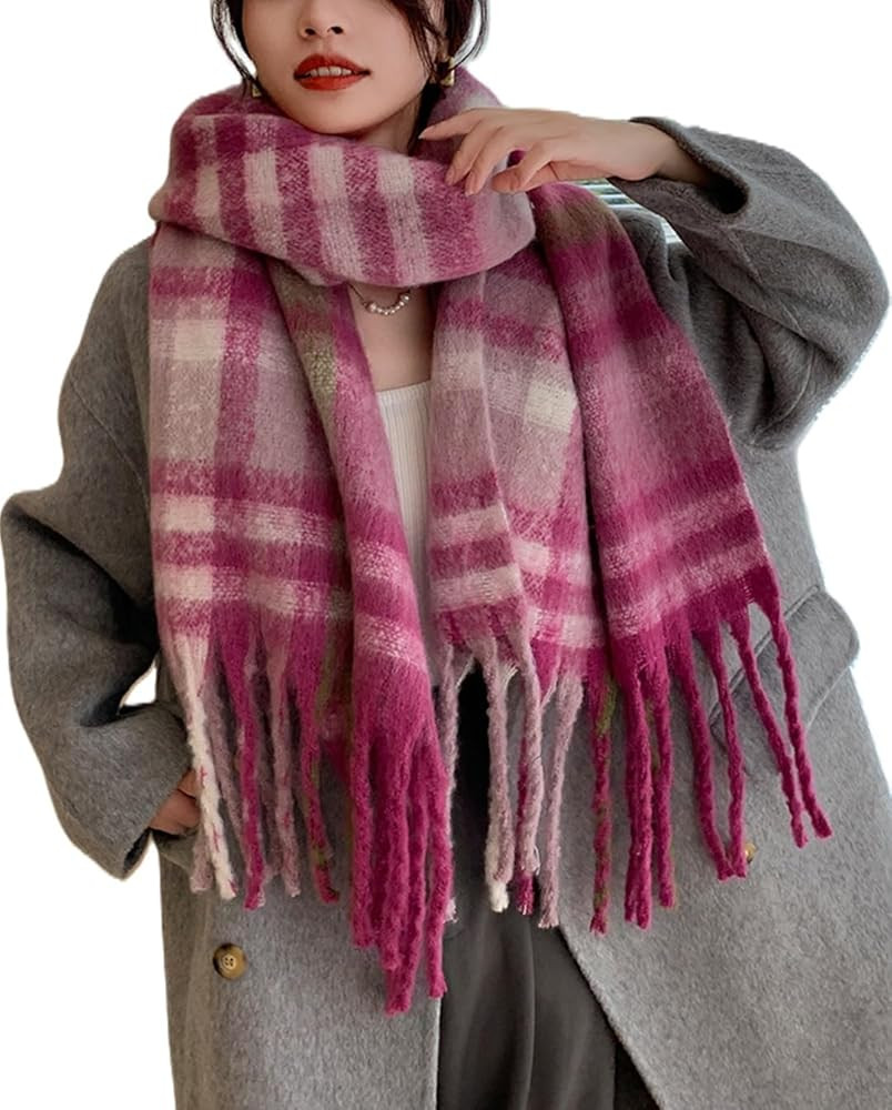 Wander Agio Winter Women Warm Scarf Long Shawl Large Scarves Cold Weather Thicker Blanket Wrap Co... | Amazon (US)
