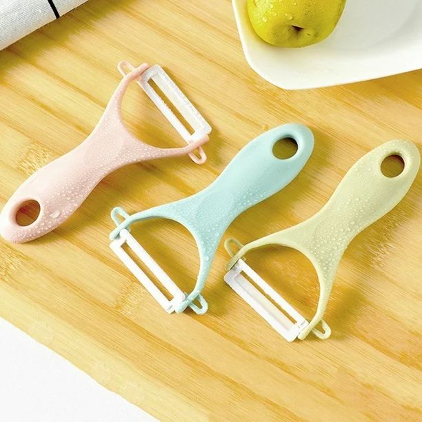 Yesbay Multifunction Ceramic Fruit Vegetable Peeler Apple Potato Scraper Kitchen Tool-Pink | Walmart (US)