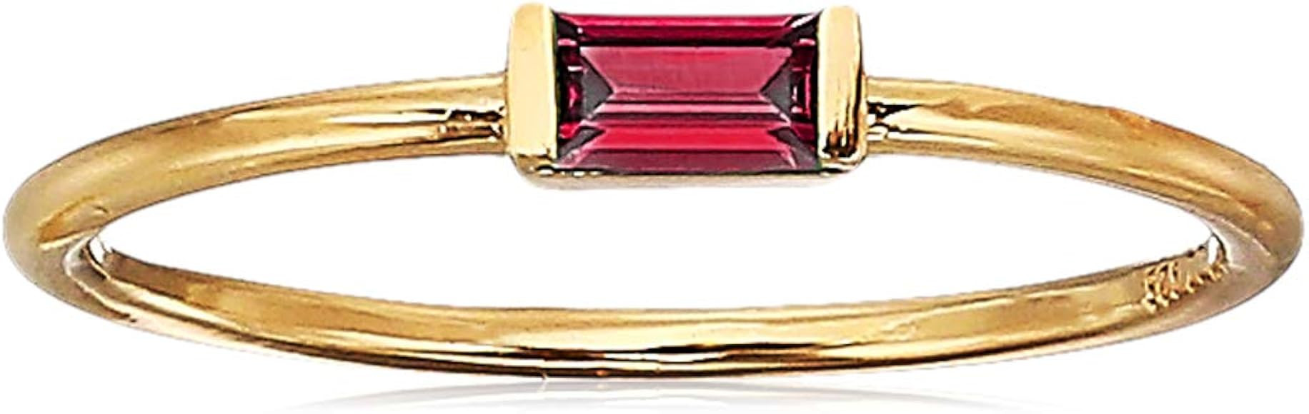 Amazon Essentials 18K Yellow Gold Plated Sterling Silver Cubic Zirconia Fashion Stackable Ring (p... | Amazon (US)