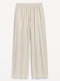 High-Waisted Linen-Blend Wide-Leg Pants | Old Navy (US)
