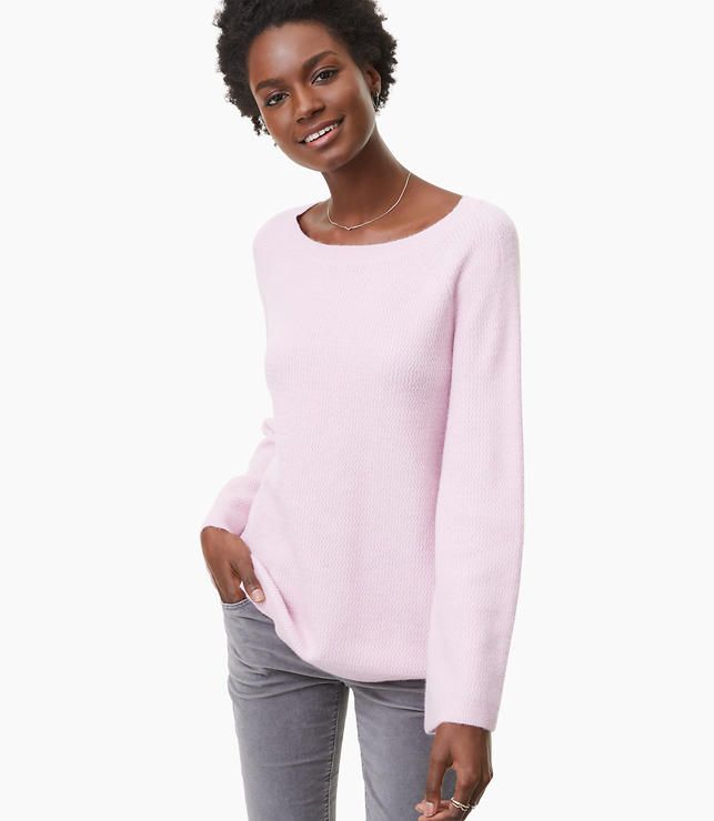 Textured Bell Sleeve Sweater | LOFT