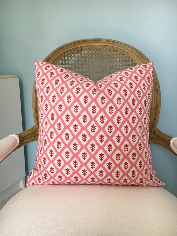 Schumacher buti Pink and Red 100% Cotton by Molly | Etsy | Etsy (US)