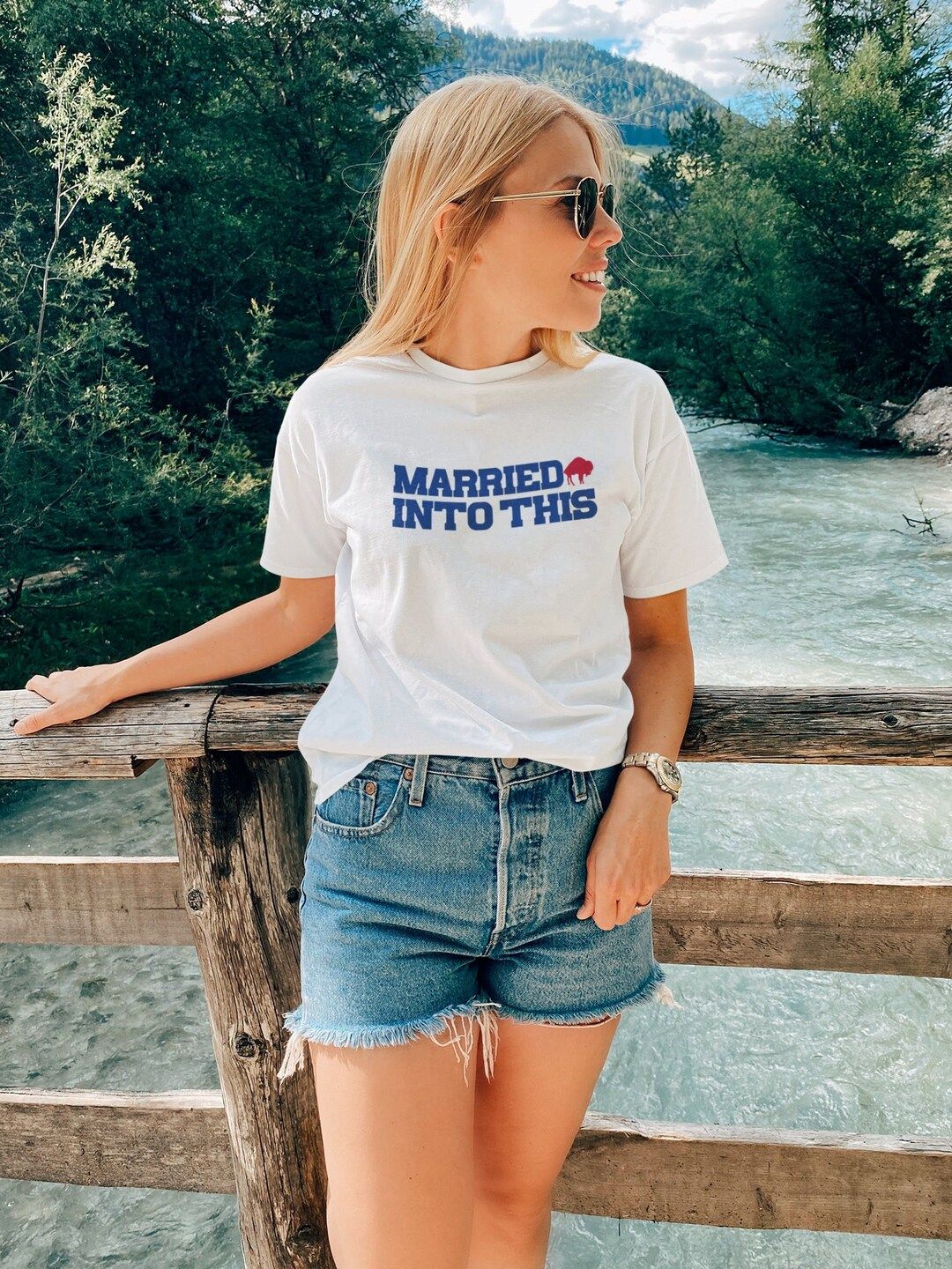 Bills Married Into This Buffalo Football T-Shirt For Tailgates Gameday Sporting Events | Etsy (US)