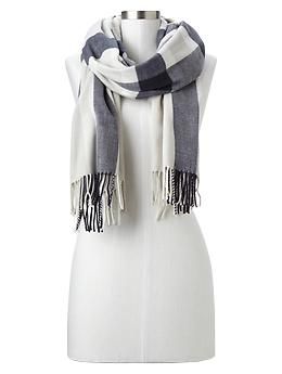 Cozy plaid stripe scarf | Gap US