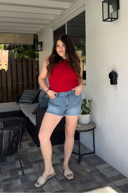 Sharing some of my favorite denim shorts from Old Navy! If you are midsize or apple shape with a thick tummy like me, Old Navy is one of the best places to get Jean shorts! Plus they have sales all the time! I wore this on vacation, this would be a great baseball mom, zoo outfit, summer outfit!! 

midsize mom, size 12, size 14, jeans shorts, denim shorts, casual outfit midsize outfit, midsize style, midsize fashion, 

#LTKfindsunder50 #LTKmidsize #LTKSeasonal