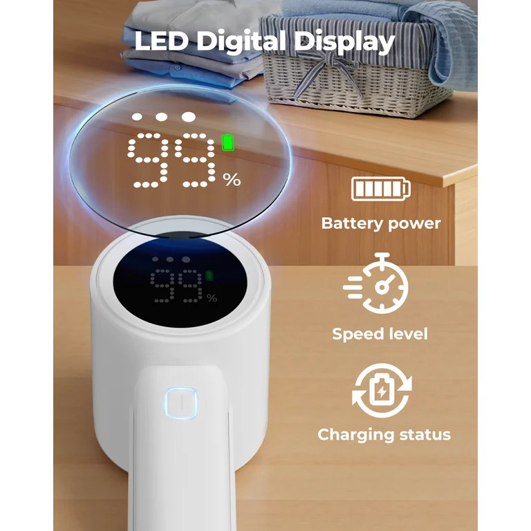 FrSara Fabric Shaver, Rechargeable Lint Remover, Electric Portable Sweater Defuzzer, 3 Speeds, Di... | Walmart (US)