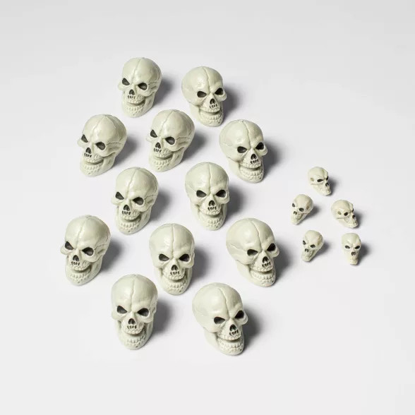 17ct Bag of Mini Skulls Halloween Decorative Prop - Hyde & EEK! Boutique™ | Target