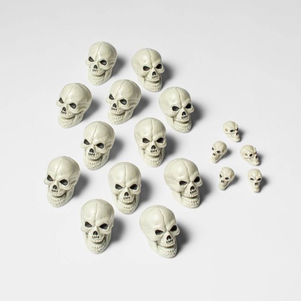 17ct Bag of Mini Skulls Halloween Decorative Prop - Hyde & EEK! Boutique™ | Target