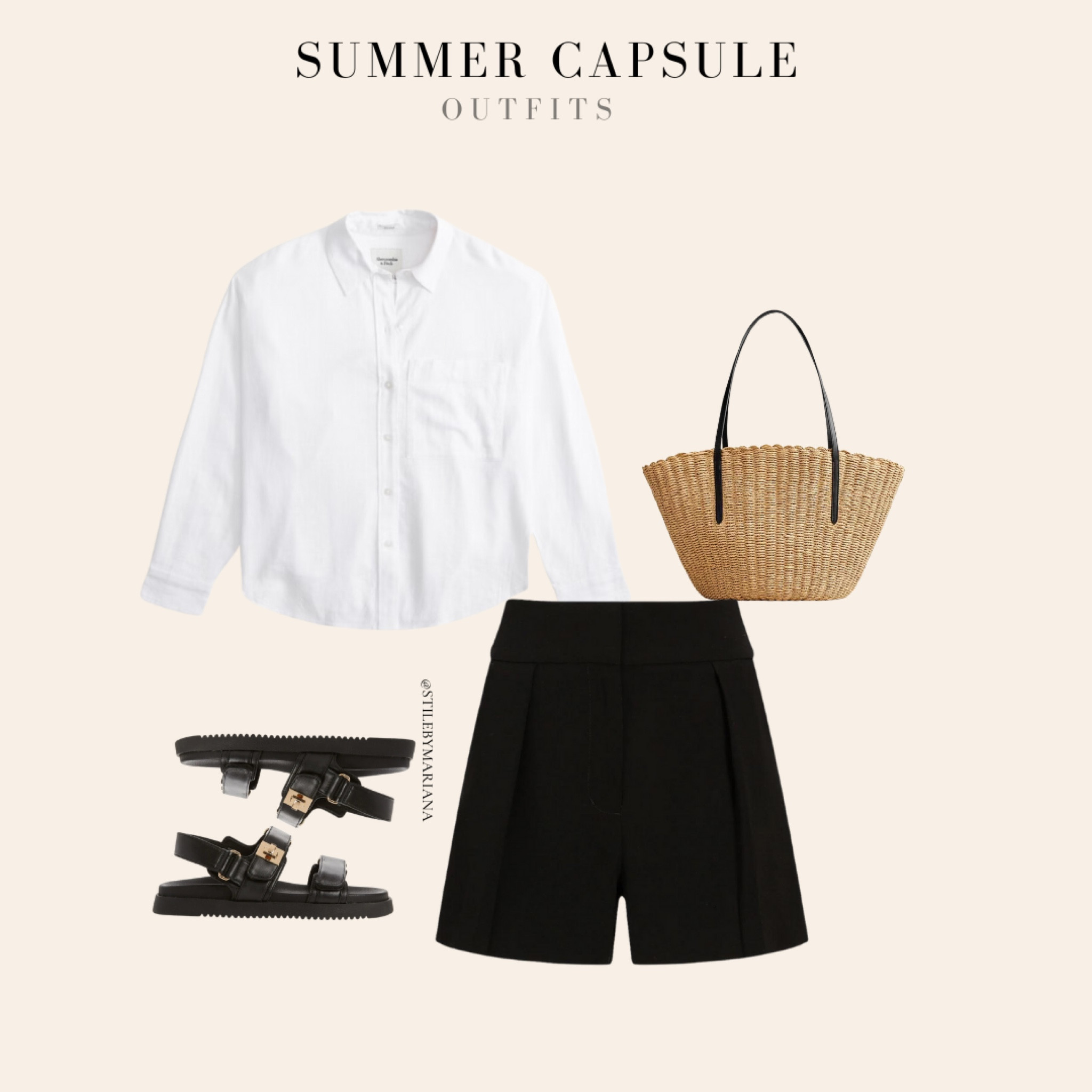 Summer capsule elevated casual outfit with tailored shorts and linen shirt 

#LTKStyleTip #LTKFindsUnder100 #LTKSaleAlert