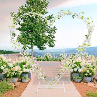Large Heart Shape Wedding Arch Stand Frame Party Background Flower Balloon Stand | SHEIN
