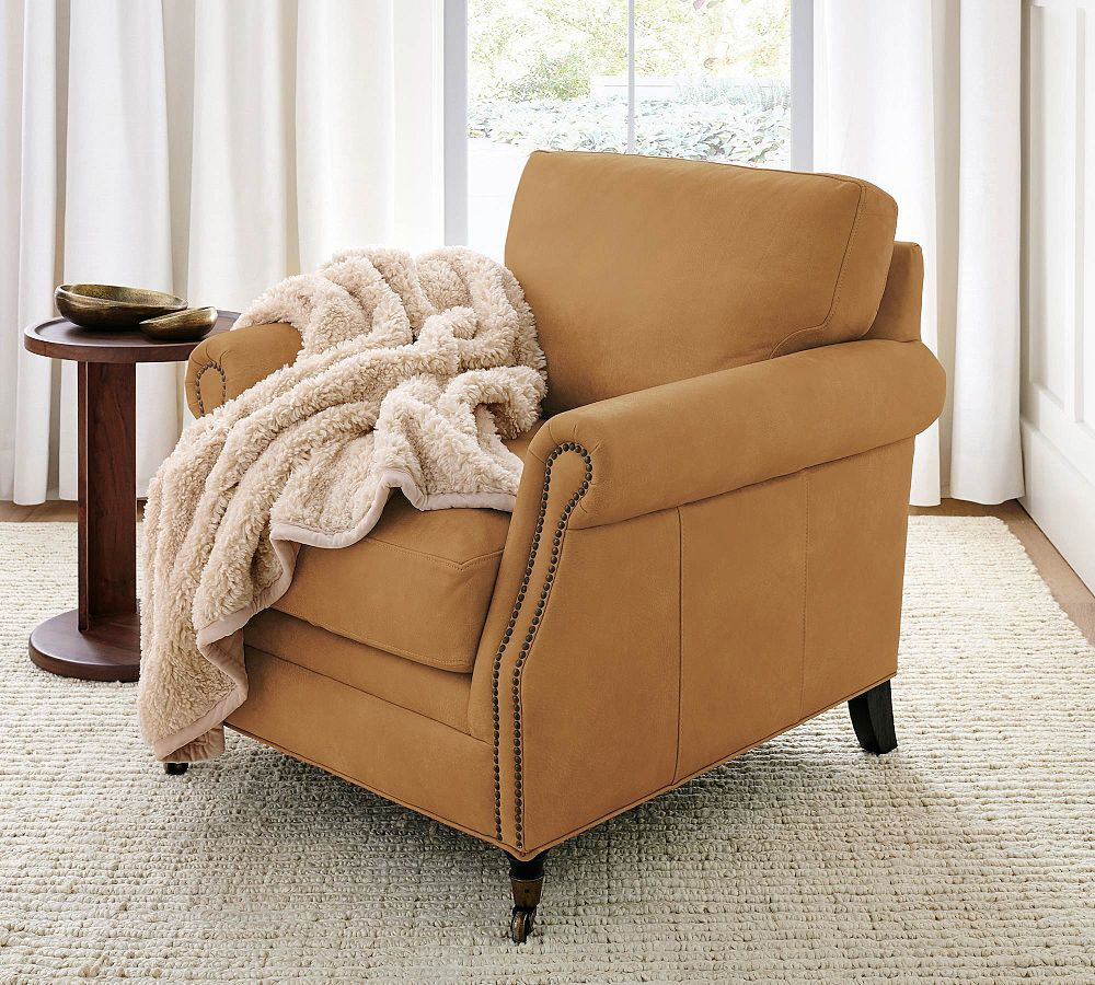 Declan Leather Chair | Pottery Barn (US)