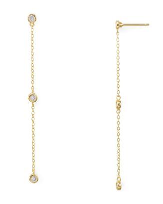 Linear Chain Drop Earrings in 18K Gold-Plated Sterling Silver or Platinum-Plated Sterling Silver ... | Bloomingdale's (US)