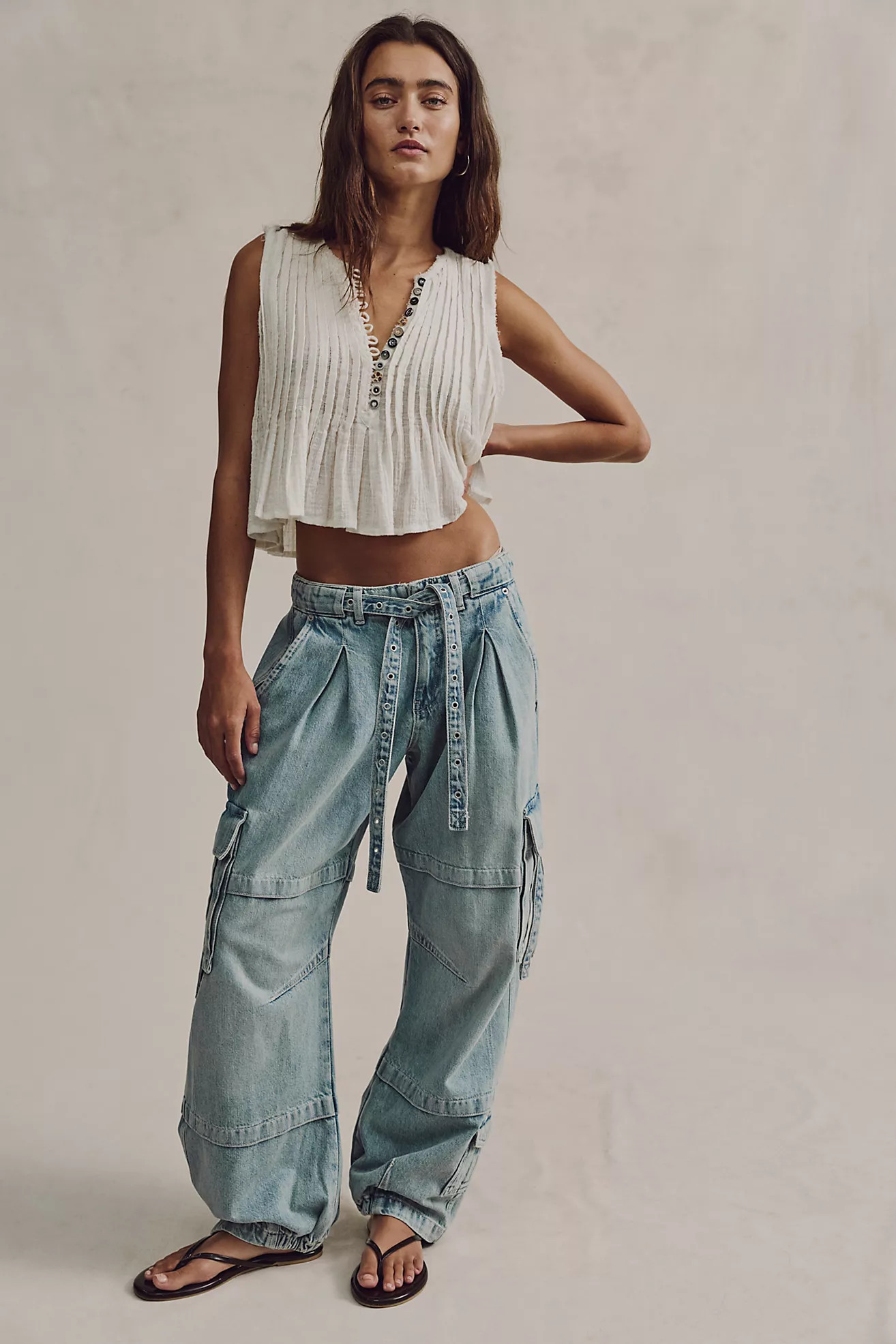 We The Free Reef Curved Cargo Jeans | Free People (Global - UK&FR Excluded)