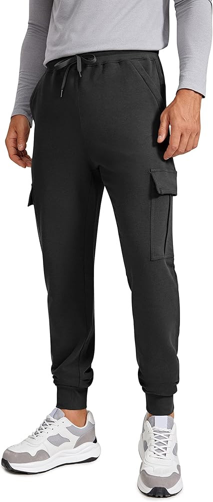 CRZ YOGA Men's Cargo Sweatpants - 29" Ultra Soft Casual Lounge Athletic Joggers Pants with Multi ... | Amazon (US)