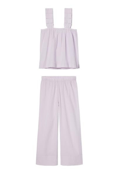 Lolly Pant Set in Lilac Swiss Dot | LAKE Pajamas