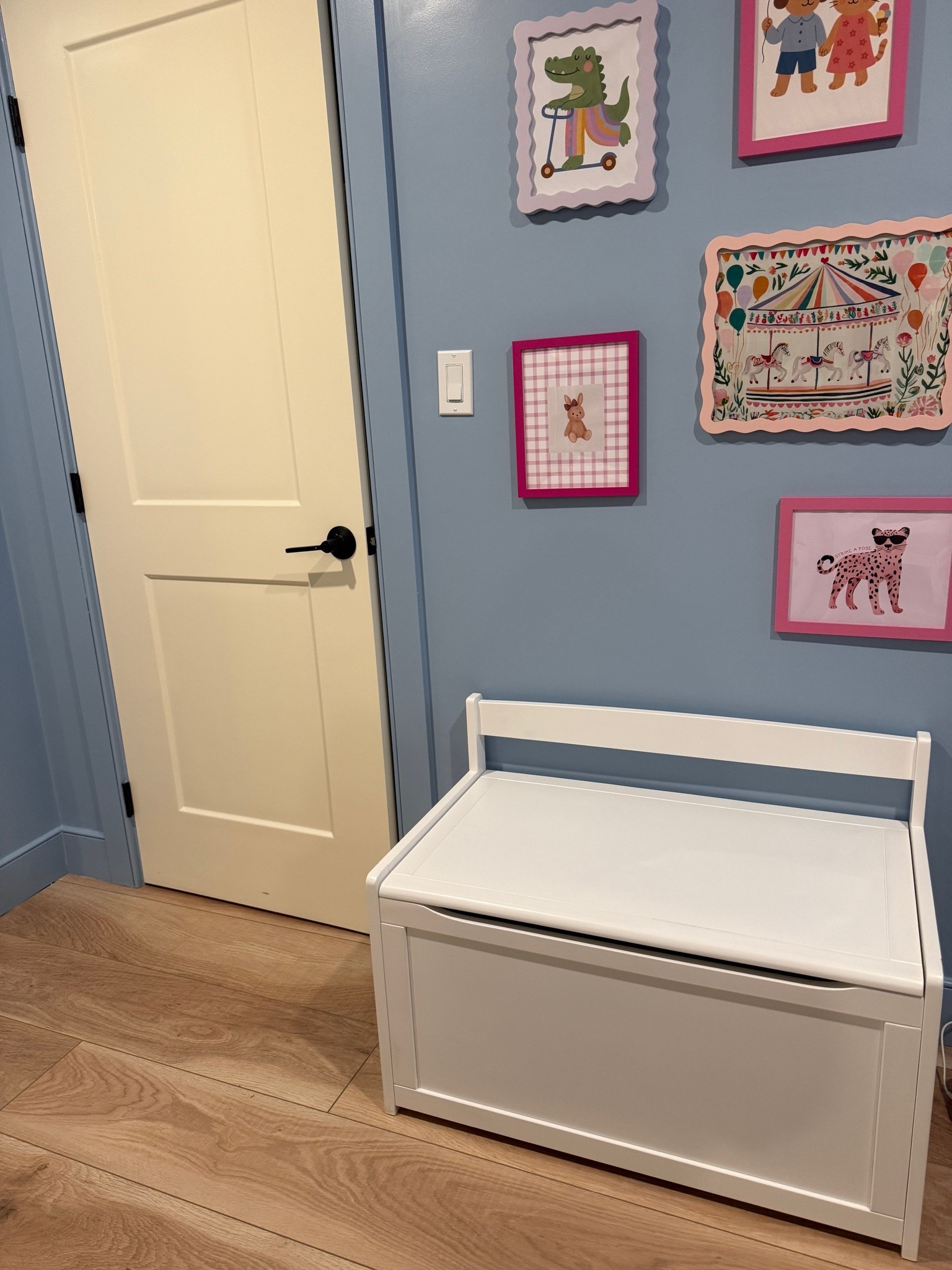 New toy storage in the twins bedroom!