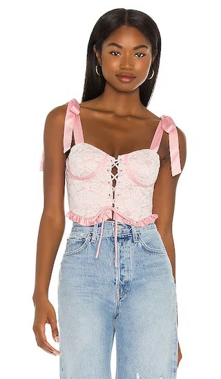 Lyla Bustier Top in Cotton Candy | Revolve Clothing (Global)