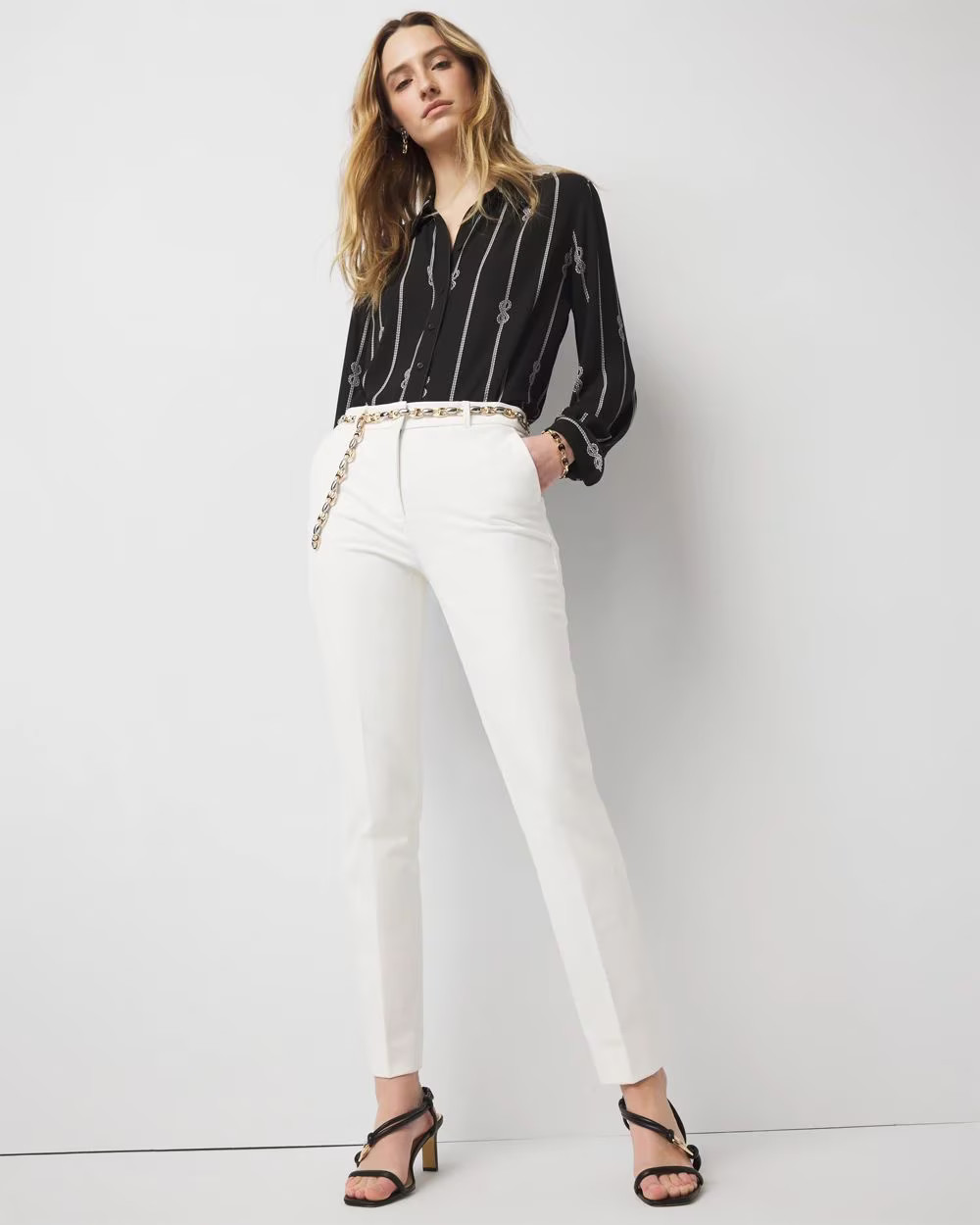 WHBM® Elle Slim Ankle Comfort Stretch Pants | White House Black Market