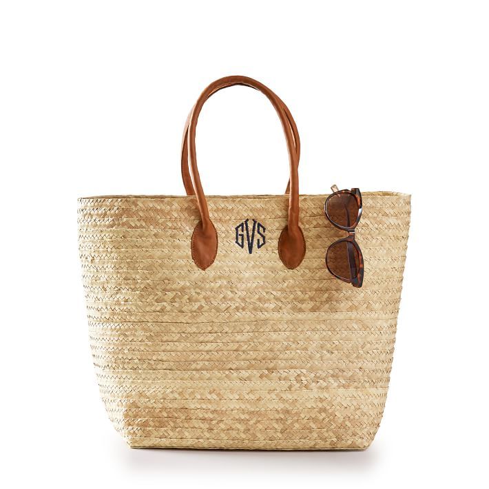 Palm Leaf Tote, Large, Natural | Mark and Graham