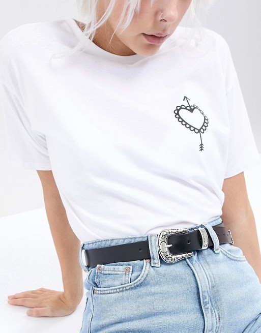 ASOS DESIGN leather western tip waist and hip jeans belt | ASOS US