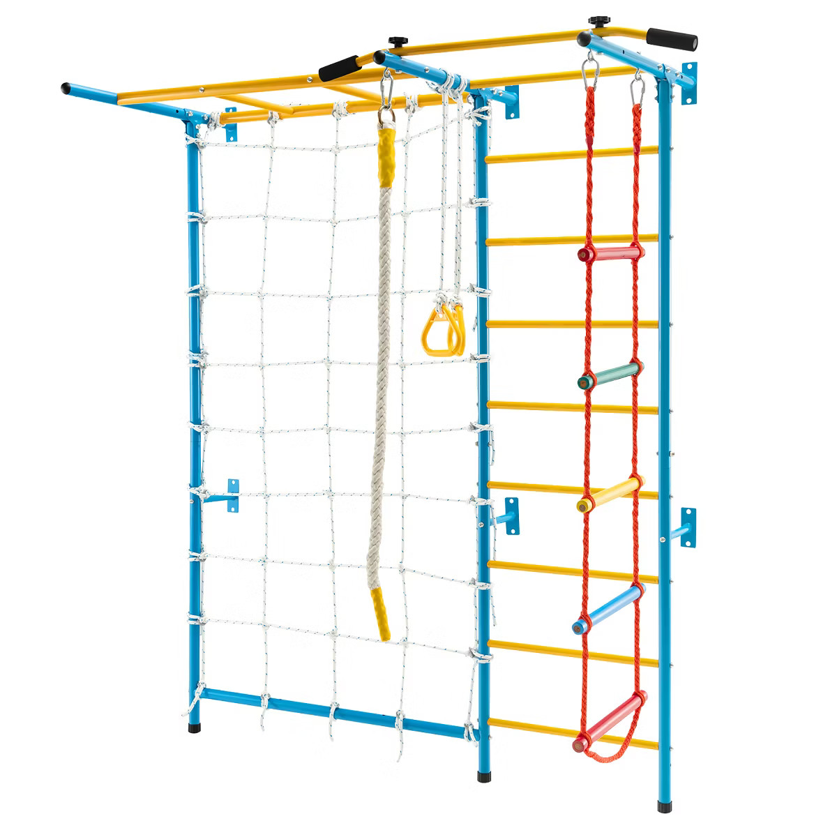 Costway 7 in 1 Kids Indoor Gym Playground Swedish Wall Ladder Children Home Climbing Gym | Target