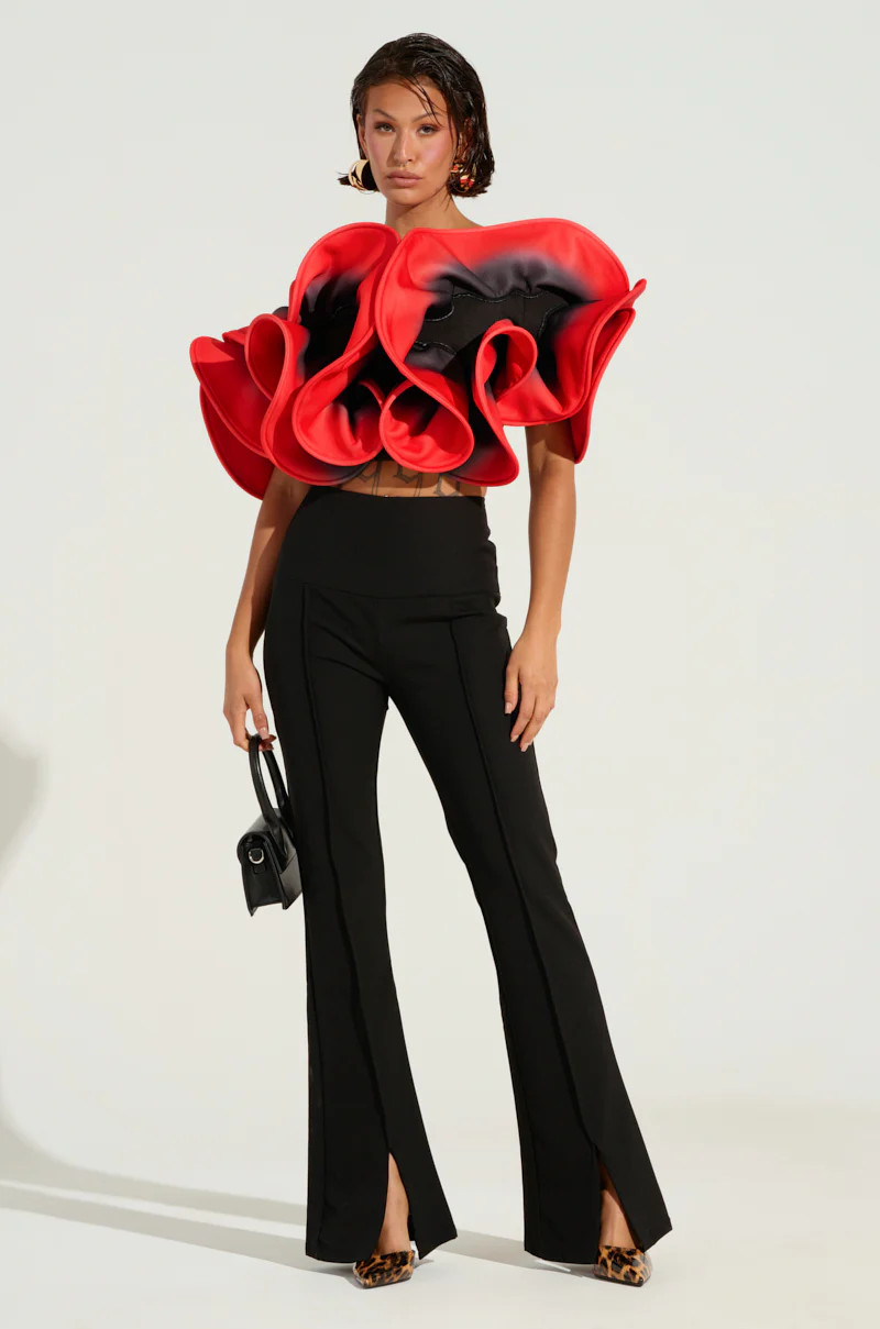 MEMORIES THAT LAST PANT WITH SLIT IN BLACK | AKIRA