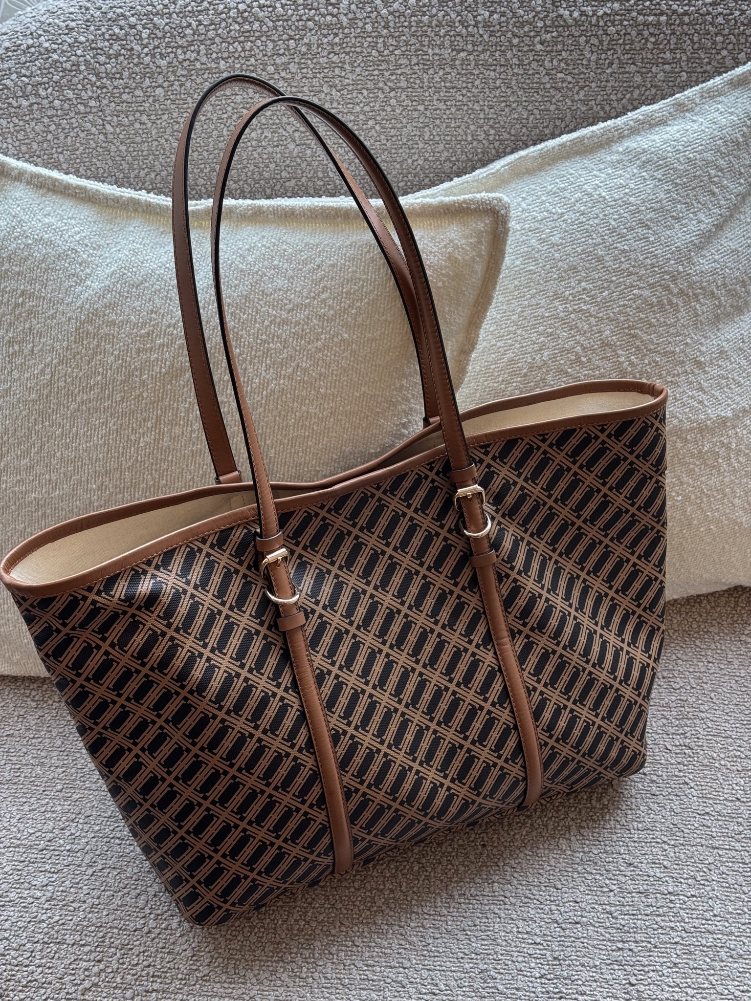 Hobbs monogram brown and black printed tote bag - perfect for an elevated everyday look

#LTKuk #LTKspring #LTKbag