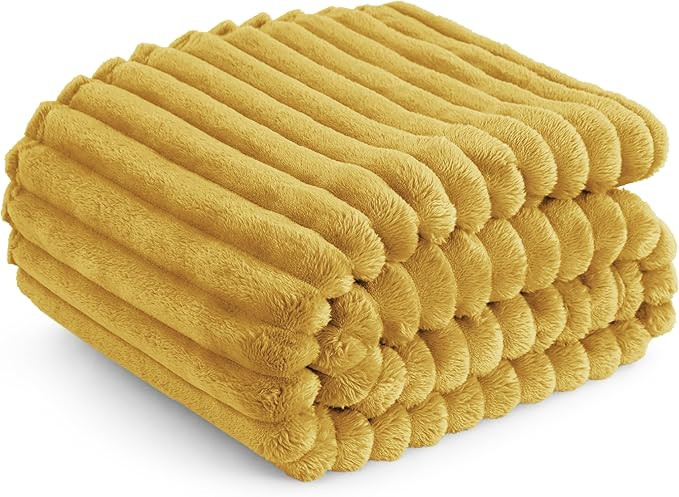 Bedsure GentleSoft Yellow Throw Blanket for Couch - Cozy Soft Fleece Blankets for Women, Cute Sma... | Amazon (US)