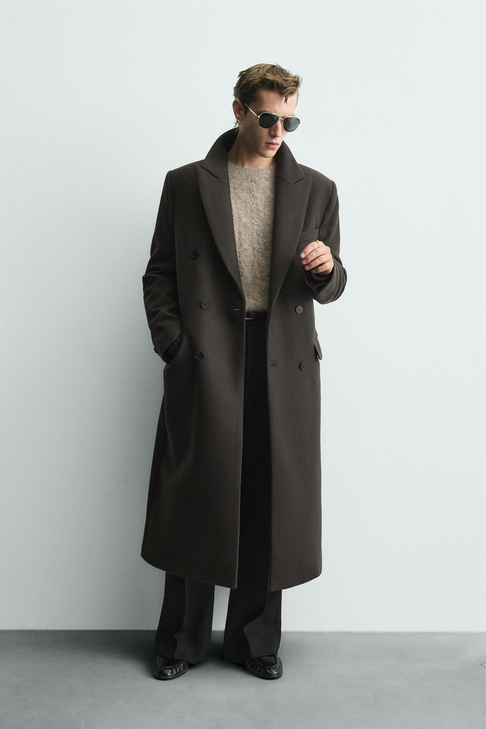 DOUBLE BREASTED WOOL BLEND MANTECO® LIMITED EDITION COAT | Zara US