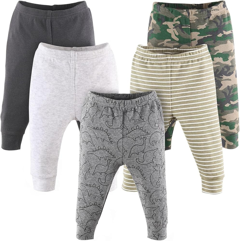 The Peanutshell 5 Pack Baby Boy or Girl Pants Set - 100% Cotton Toddler Pants, 0-24 Months for To... | Amazon (US)
