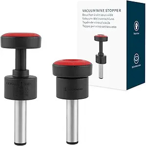 KITCHENDAO 2-in-1 Vacuum Wine Stopper, Built-in Wine Saver Pump with Date Marker, Wine Sealer Cor... | Amazon (US)