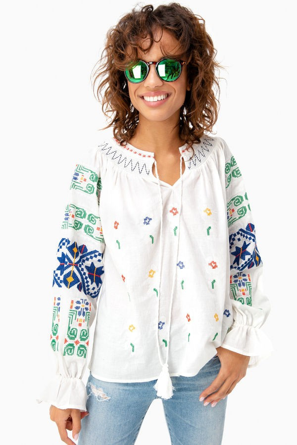 Embroidered Finley Blouse | Tuckernuck