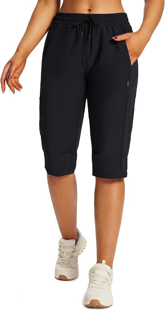 baleaf 15"/17" Hiking Shorts for Women Bermuda Long Shorts with Zipper Pockets Quick Dry, Lightwe... | Amazon (US)